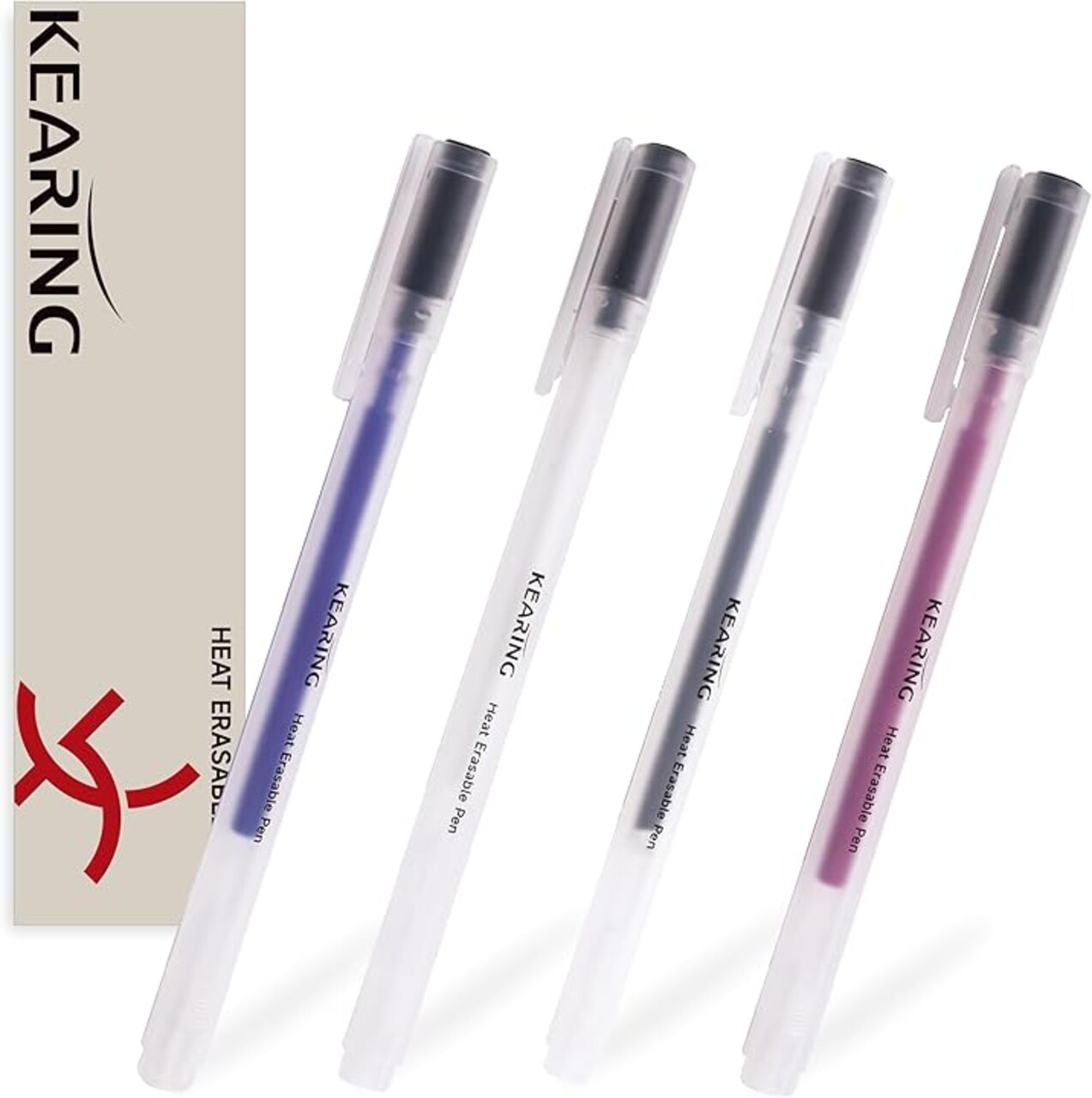 Kearing® Heat Erasable Fabric Marking Pens 4 Color Set: Sewing, Quilting, Embroidery, Dressmaking Markers